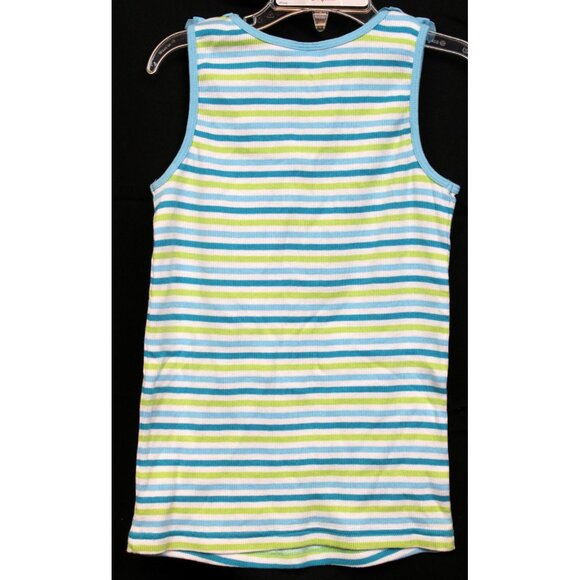 NEW 2006 Gymboree Island Fun Striped Tank Top sz 8 Lettuce Ruffle Socks Blue Bow - Picture 4 of 10